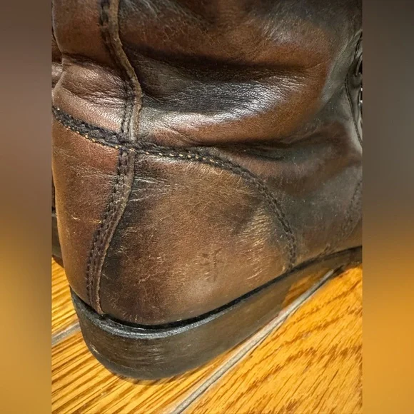 Frye Veronica leather lace up combat boots - Picture 6 of 16